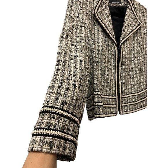 Jones New York Tweed Jacket Zippered Top - Picture 3 of 6